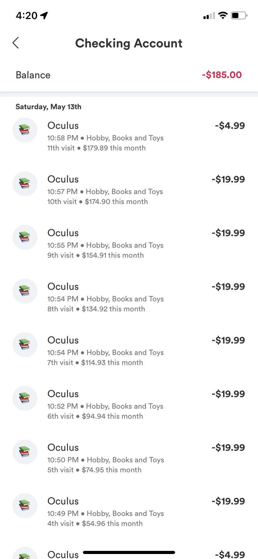 Oculus complaint Unauthorized purchase