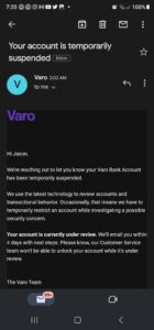 Suspended account for no reason