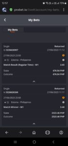 RETURNED BET
