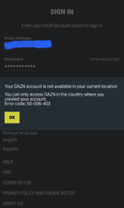 Impossible to cancel DAZN subscription
