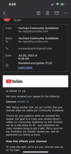Harassment/suspended my channel for no reason