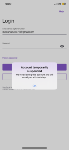Suspended account