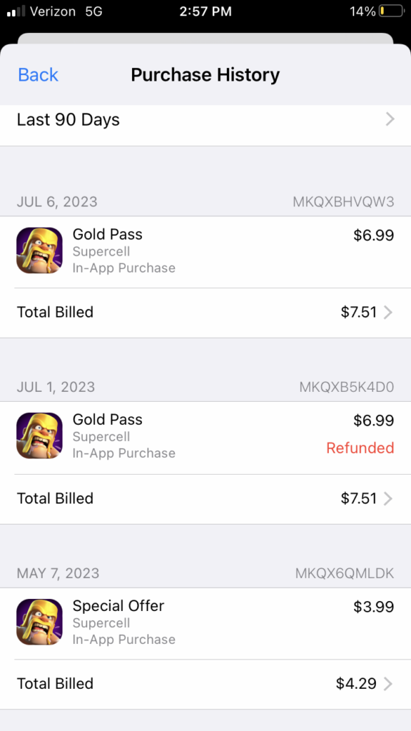 Evidence uploaded with this complaint about Supercell