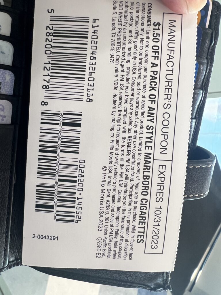 Evidence uploaded with this complaint about Marlboro