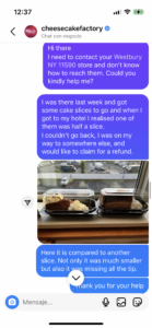 Part of cake was missing