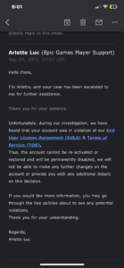 Account hacked