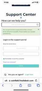 Account not accessible