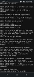 Unauthorized charge from DAZN