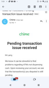 Chime bank stole my money