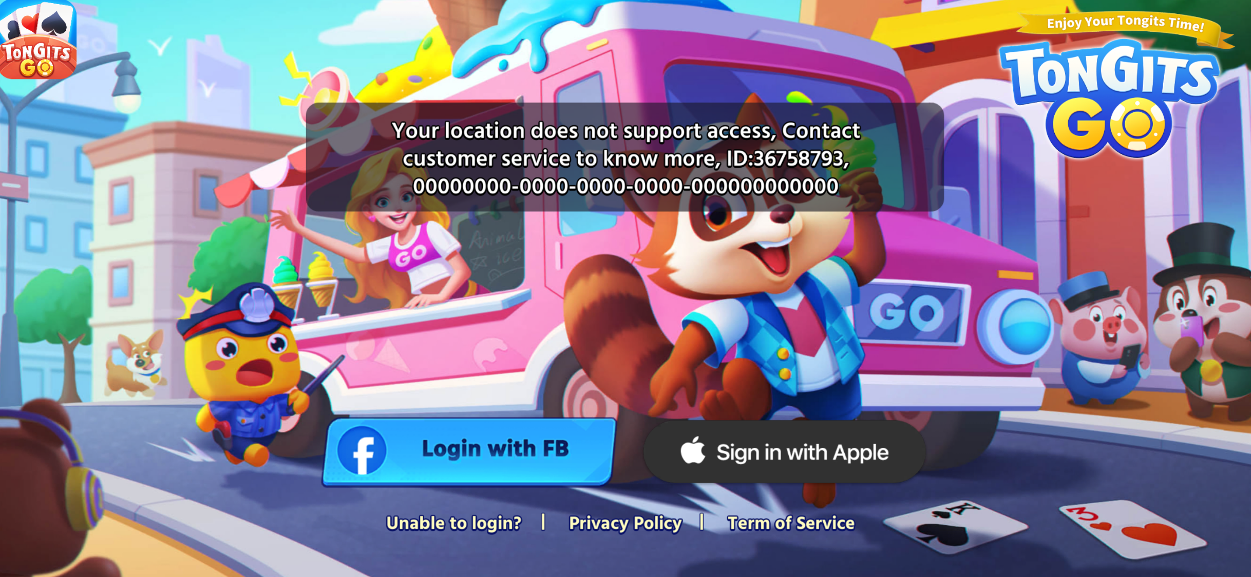 Location not supported