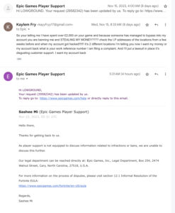Banned my account