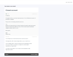 BITSTARZ CLOSED MY ACCOUNT WHEN I ATTEMPTED TO WITHDRAW