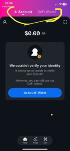 Unable to verify my account