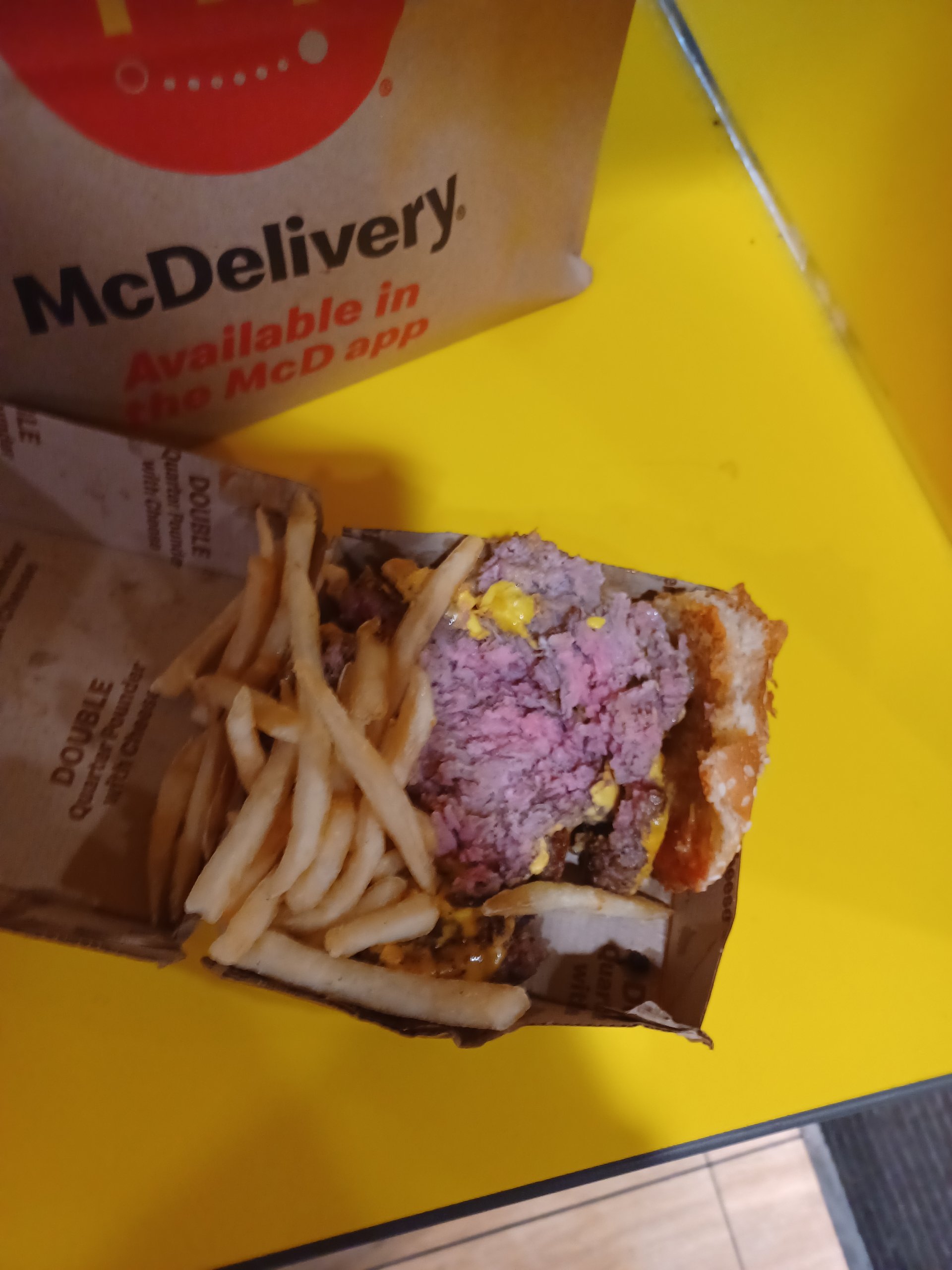 McDonalds complaint Raw Meat