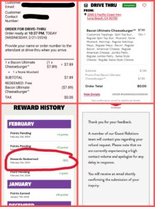 Points used but order not received?!