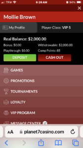 Denied winnings